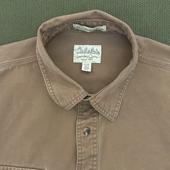 Vintage Cabela’s Stonewash Canvas Long Sleeve Button Up Shirt - Picture 2 of 13